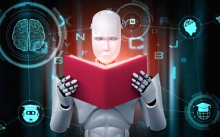 AI reading a book